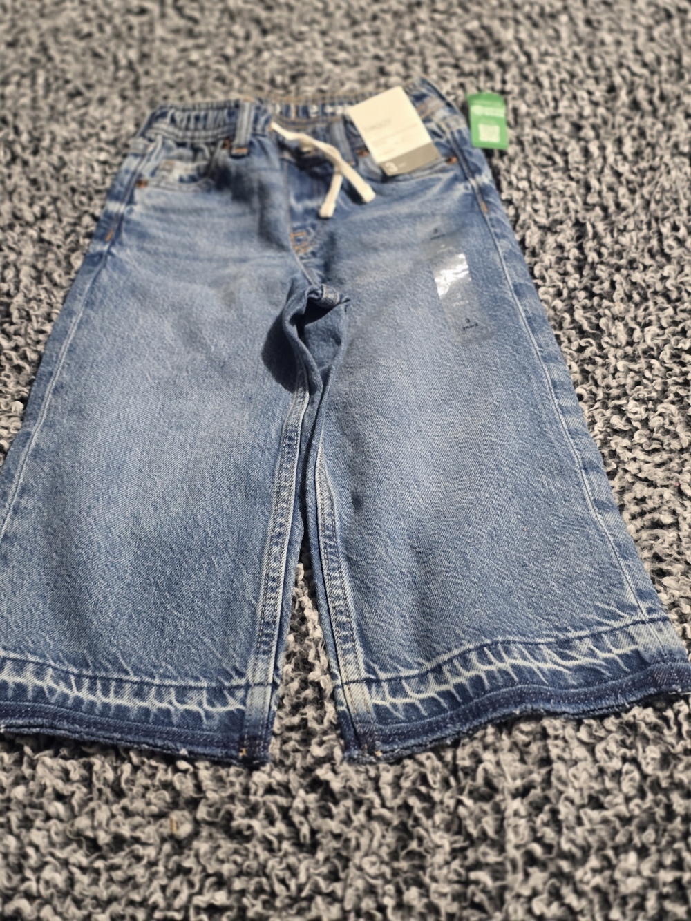 GAP Kids Medium Blue Wide-Leg Denim Jeans with Drawstring